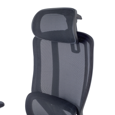 cadeira ergonomica preto aeroflow estrutura negra malha mesh bracos regulaveis 3d apoio lombar duplo apoio de cabeca 10