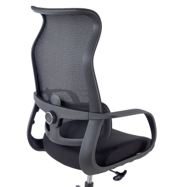 cadeira de escritorio preto axis malha mesh bracos fixos 5