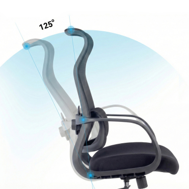cadeira de escritorio preto axis malha mesh bracos fixos 4