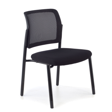 cadeira de visitante preto sem bracos malha mesh sem bracos 1