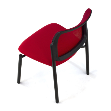 cadeira de visitante vermelho sem bracos malha mesh sem bracos 9