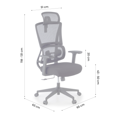 cadeira ergonomica preto com apoio de cabeca tecido bracos fixos apoio lombar duplo apoio de cabeca 13