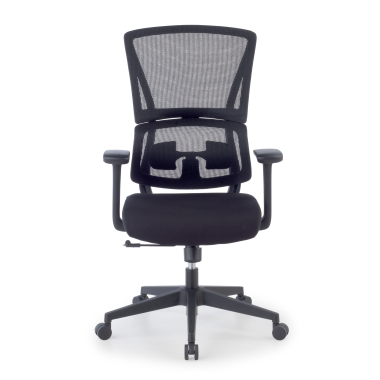 cadeira ergonomica preto sem reposacabecas tecido bracos fixos apoio lombar duplo 3