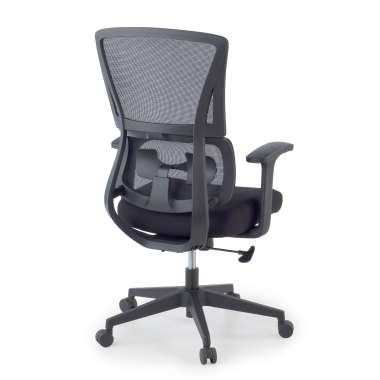cadeira ergonomica preto sem reposacabecas tecido bracos fixos apoio lombar duplo 10