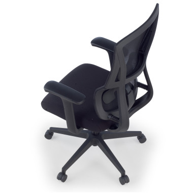 cadeira ergonomica preto sem reposacabecas tecido bracos fixos apoio lombar duplo 12