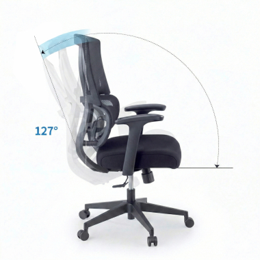 cadeira ergonomica preto sem reposacabecas tecido bracos fixos apoio lombar duplo 7