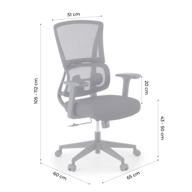 cadeira ergonomica preto sem reposacabecas tecido bracos fixos apoio lombar duplo 15