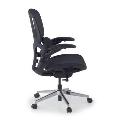 cadeira ergonomica preto erghos one sem apoio de cabeca malha mesh bracos regulaveis 3d apoio lombar duplo 3