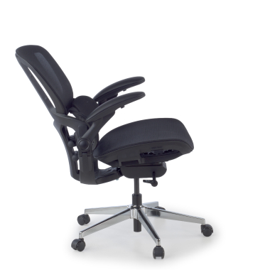 cadeira ergonomica preto erghos one sem apoio de cabeca malha mesh bracos regulaveis 3d apoio lombar duplo 4