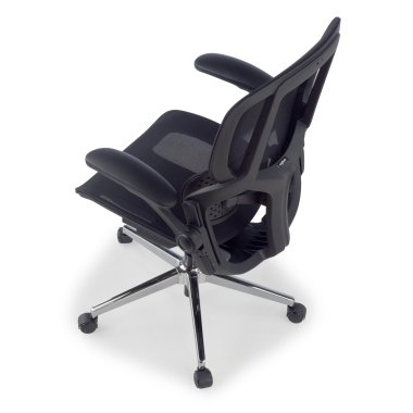 cadeira ergonomica preto erghos one sem apoio de cabeca malha mesh bracos regulaveis 3d apoio lombar duplo 12