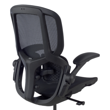 cadeira ergonomica preto erghos one sem apoio de cabeca malha mesh bracos regulaveis 3d apoio lombar duplo 13