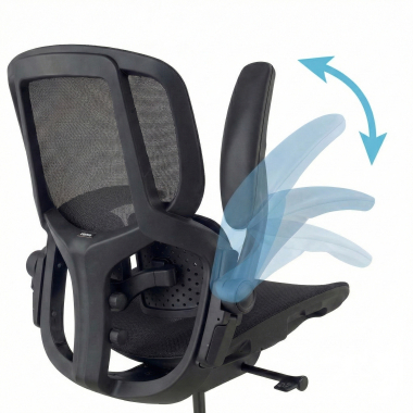 cadeira ergonomica preto erghos one sem apoio de cabeca malha mesh bracos regulaveis 3d apoio lombar duplo 7