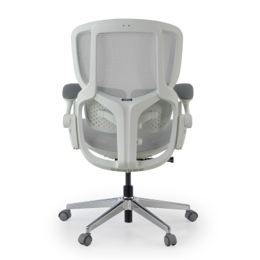 cadeira ergonomica branco cinzento erghos one sem apoio de cabeca malha mesh bracos regulaveis 3d apoio lombar duplo 13