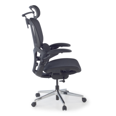 cadeira ergonomica preto erghos one com apoio de cabeca malha mesh bracos regulaveis 3d apoio lombar duplo apoio de cabeca 3