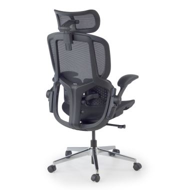 cadeira ergonomica preto erghos one com apoio de cabeca malha mesh bracos regulaveis 3d apoio lombar duplo apoio de cabeca 12