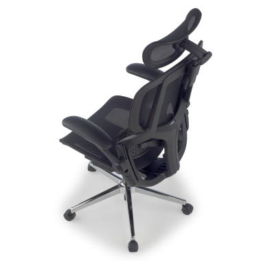cadeira ergonomica preto erghos one com apoio de cabeca malha mesh bracos regulaveis 3d apoio lombar duplo apoio de cabeca 13