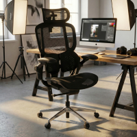 Cadeira ergonómica com apoio de cabeça Erghos One, ortopédica, duplo suporte lombar