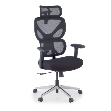 cadeira ergonomica preto erghos air tecido bracos regulaveis 3d apoio lombar apoio de cabeca 1