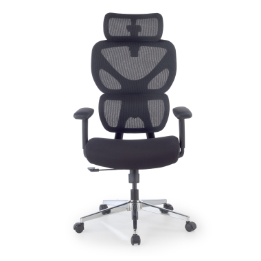 cadeira ergonomica preto erghos air tecido bracos regulaveis 3d apoio lombar apoio de cabeca 3
