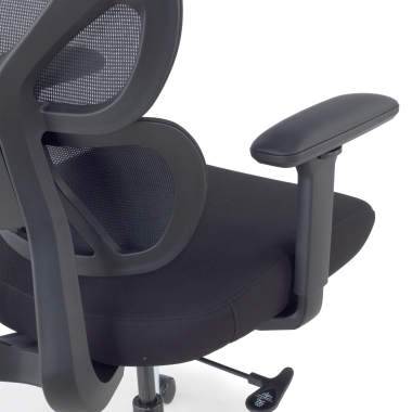 cadeira ergonomica preto erghos air tecido bracos regulaveis 3d apoio lombar apoio de cabeca 9