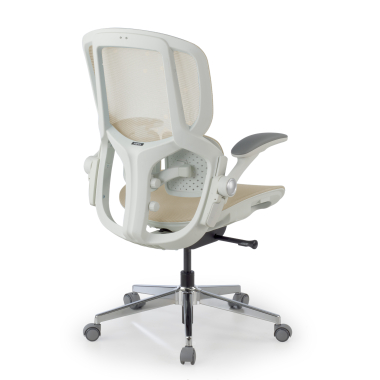 cadeira ergonomica bege erghos one sem apoio de cabeca malha mesh bracos regulaveis 3d apoio lombar duplo 11