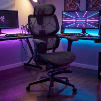 Cadeira ergonomica Every, com Apoia Pés Extensível, malha