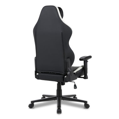cadeira gaming branco preto vanguard pele sintetica bracos moveis almofada de apoio de cabeca apoio de cabeca 10