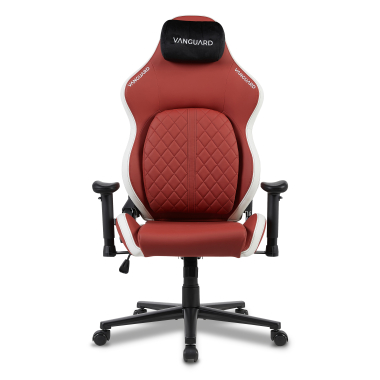cadeira gaming branco vermelho vanguard pele sintetica bracos moveis almofada de apoio de cabeca apoio de cabeca 9