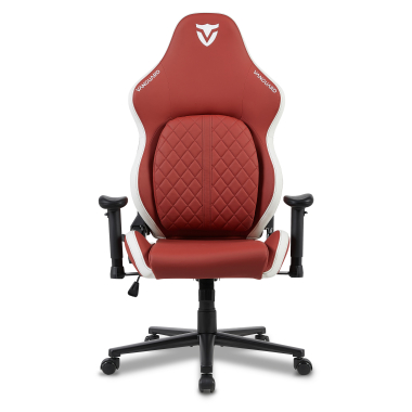 cadeira gaming branco vermelho vanguard pele sintetica bracos moveis almofada de apoio de cabeca apoio de cabeca 3