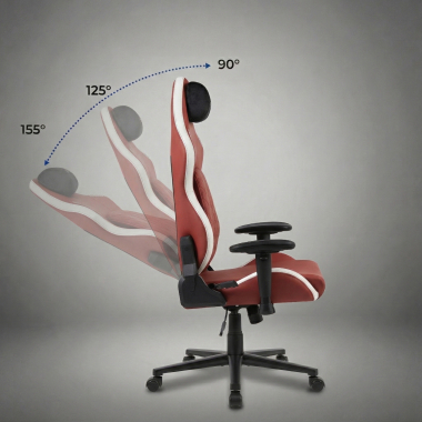 cadeira gaming branco vermelho vanguard pele sintetica bracos moveis almofada de apoio de cabeca apoio de cabeca 6