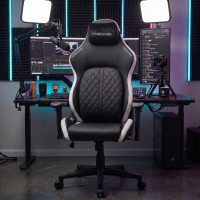 Cadeira gaming ergonómica Vanguard, almofada magnética, pele sintética