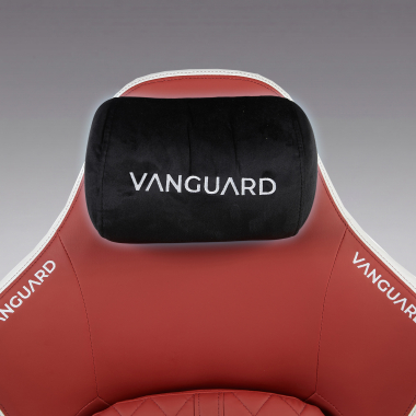 cadeira gaming branco vermelho vanguard pele sintetica bracos moveis almofada de apoio de cabeca apoio de cabeca 8