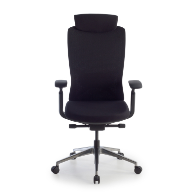 cadeira ergonomica preto gemini tecido bracos regulaveis 4d 3