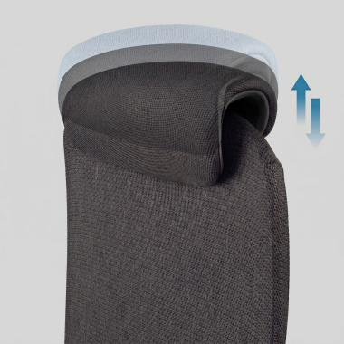 cadeira ergonomica preto gemini tecido bracos regulaveis 4d 8