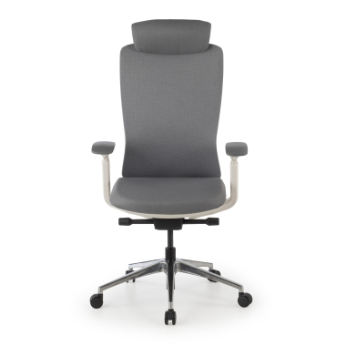 cadeira ergonomica cinza gemini tecido bracos regulaveis 4d 3