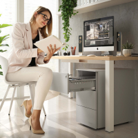 Bloco de gavetas estreito Xenon Slim 3 gavetas