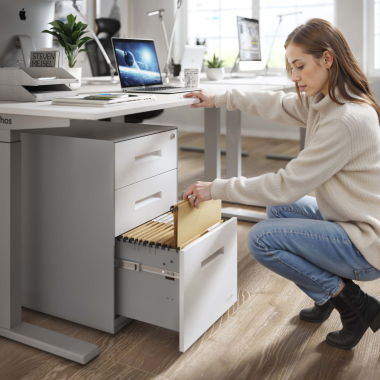 bloco de gavetas branco estrutura em aluminio metal 2