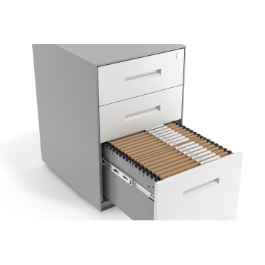 bloco de gavetas branco estrutura em aluminio metal 5