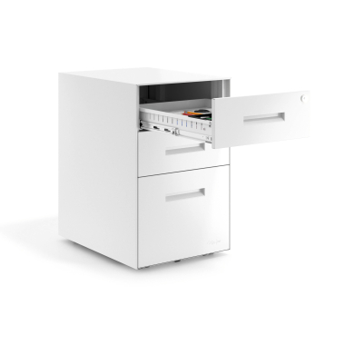 bloco de gavetas branco estrutura branca metal 4
