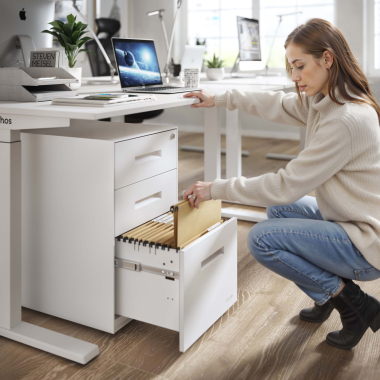 bloco de gavetas branco estrutura branca metal 2