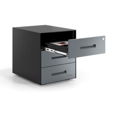 bloco de gavetas antracite estrutura negra metal 4