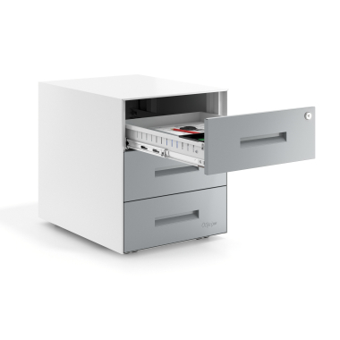 bloco de gavetas aluminio estrutura branca metal 4