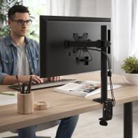 Braço monitor com coluna única, para 1 ecrã