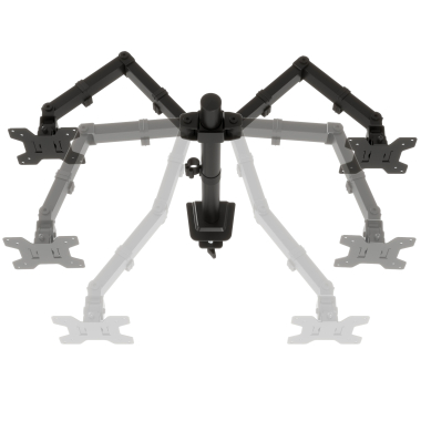 suporte para monitor preto 2 ecras 9