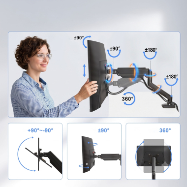 suporte para monitor preto 1 ecra 3