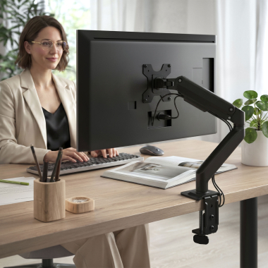 suporte para monitor preto 1 ecra 2