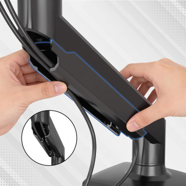 suporte para monitor preto 2 ecras 5
