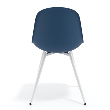cadeira sala de espera branca azul 4 patas plastico sem bracos 4