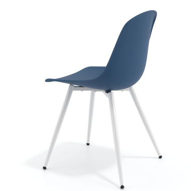 cadeira sala de espera branca azul 4 patas plastico sem bracos 5
