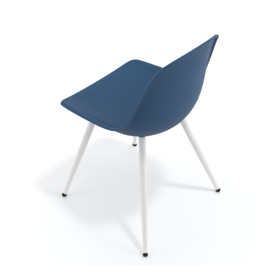 cadeira sala de espera branca azul 4 patas plastico sem bracos 7